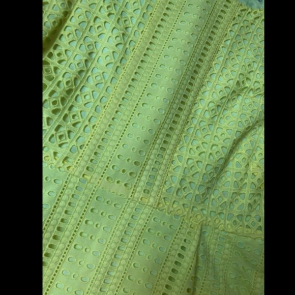 Madewell Eyelet Trail Lace Shift Dress in Yellow - Picture 6 of 10